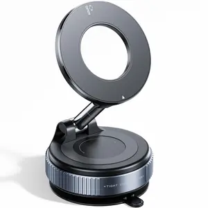 2026 Upgraded Magnetic Vacuum Car Phone Holder, 360° Reinforced, 96 LBS Ultra Suction Cup Mount for MagSafe, Compatible with iPhone & Android