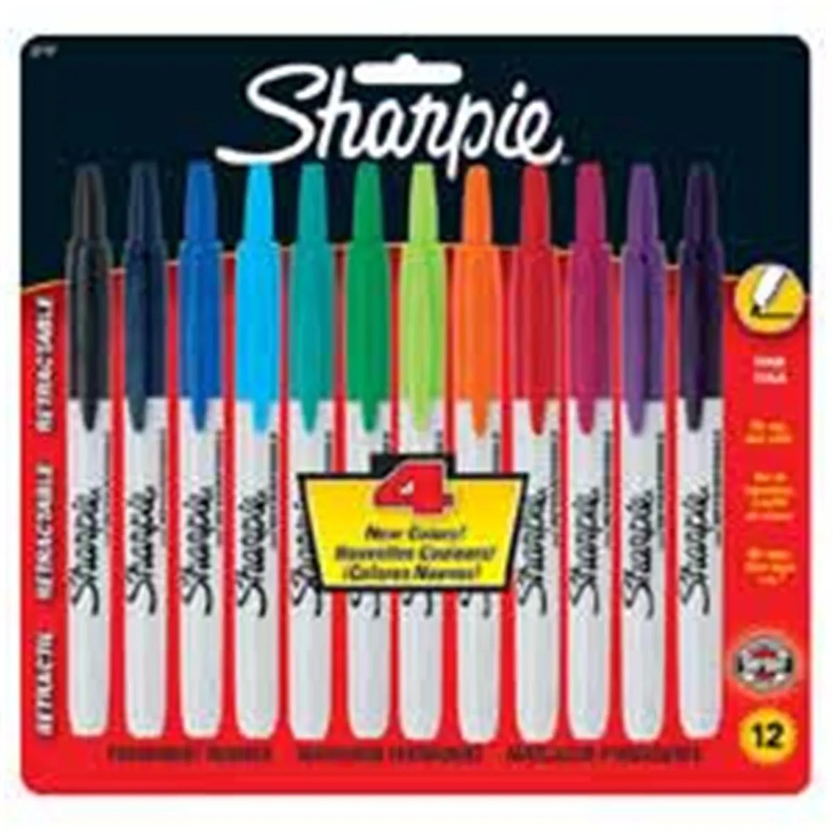 212 MAIN Retractable Permanent Drawing Markers - 12-ST Assorted Set Colored Markers, Scrapbooking & Stamping DIY Supplies