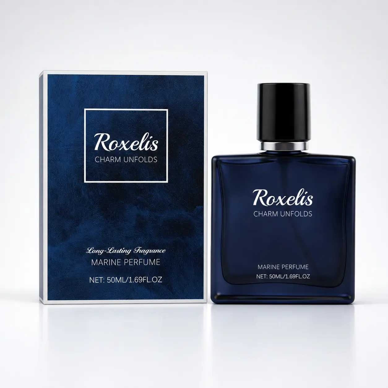 Roxelis Midnight Marine Eau de Parfum 1.7 fl oz Men's Fragrance - Aromatic Marine Scent, Magnetic, Sensual, Long-Lasting, Ideal for Dates & Everyday Wear, Gifts for Boyfriend, Anniversary Gift for Him, Men's Perfumes & Fragrances, Mens Gifts
