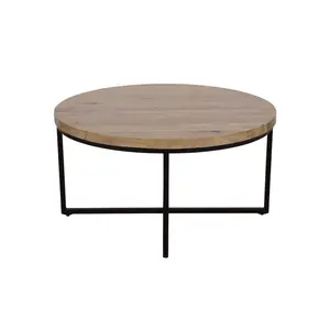Ames Solid Wood Modern 36" Round Coffee Table