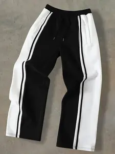 Y2K Streetwear Drawstring Wide-Leg Pants, Unisex Loose-Fit Jogger Sweatpants, Casual Long Pant Design, Trendy Style
