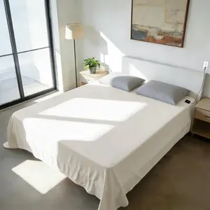 Grounding Sheets King,Grounding Bed Sheet 10% Silver Fiber,Grounding Flat Sheet 76 * 80 in,Grounding Sheet with Grounding Wire (White,King)