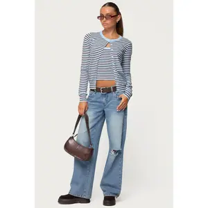 Dutton Distressed Low Rise Baggy Jeans