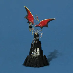 Screeching Castle Dragon Glass Figurine