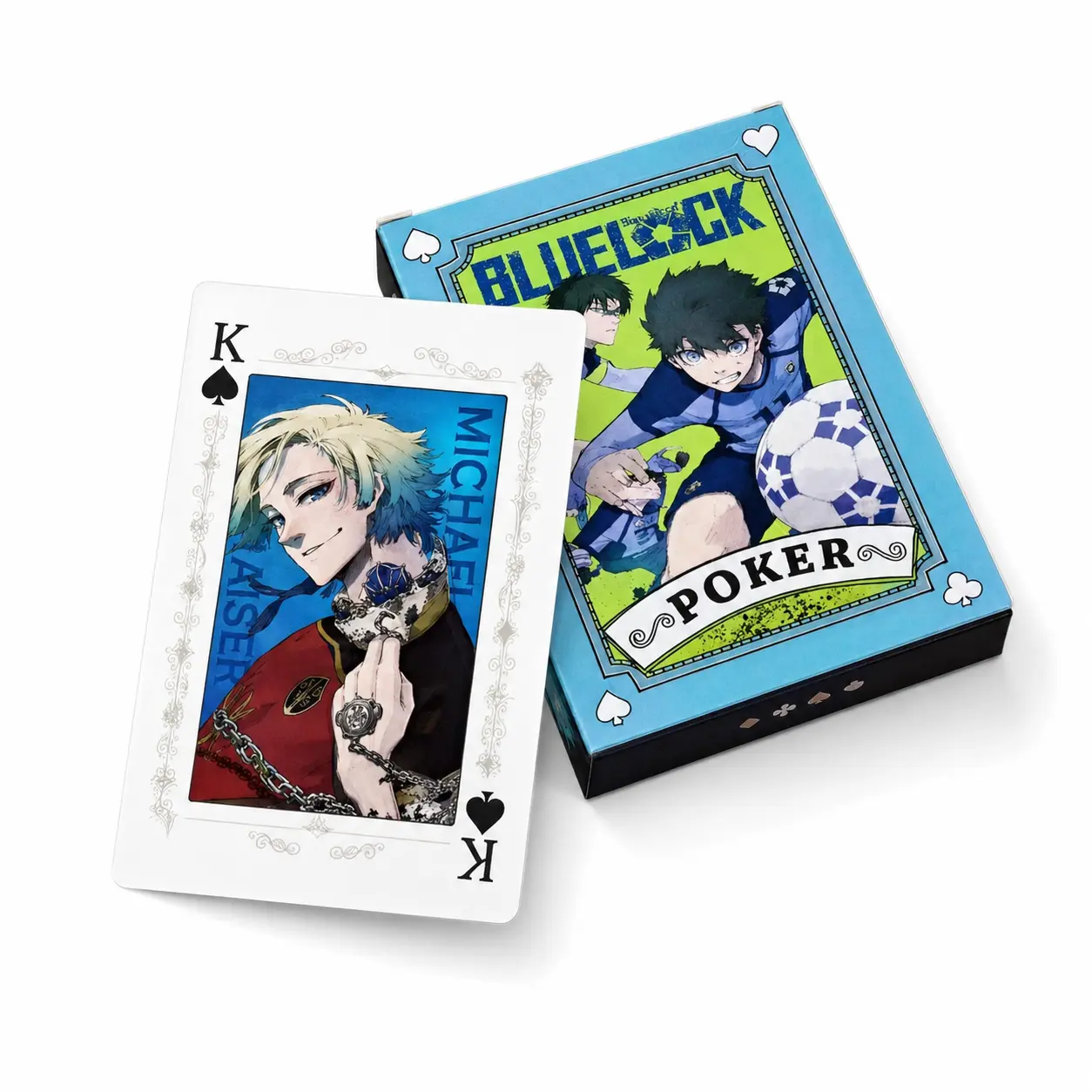 Bluelock Playing Cards, 54-Card Poker Size Deck, Collectible Fan Art Card Decks Gift, Card Collectors and Magicians Gift