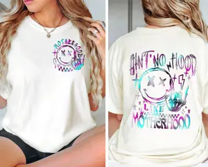 Motherhood T-Shirt - Aint No Hood like Motherhood - Women's Top