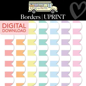 Printable Stripes Border Bundle 2 | A Year In Pastel