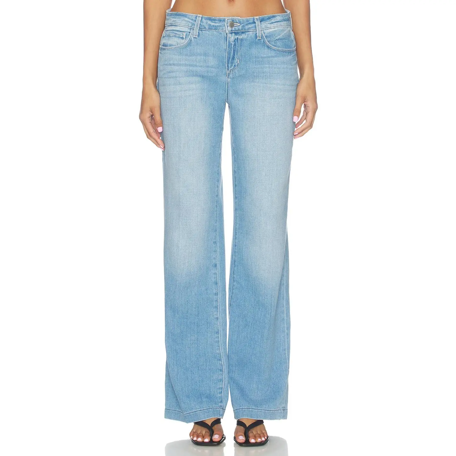 L'AGENCE Joanne Wide Leg Jeans in Pacific