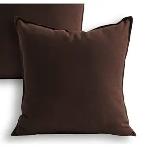 20"x20" Brown Throw Pillow