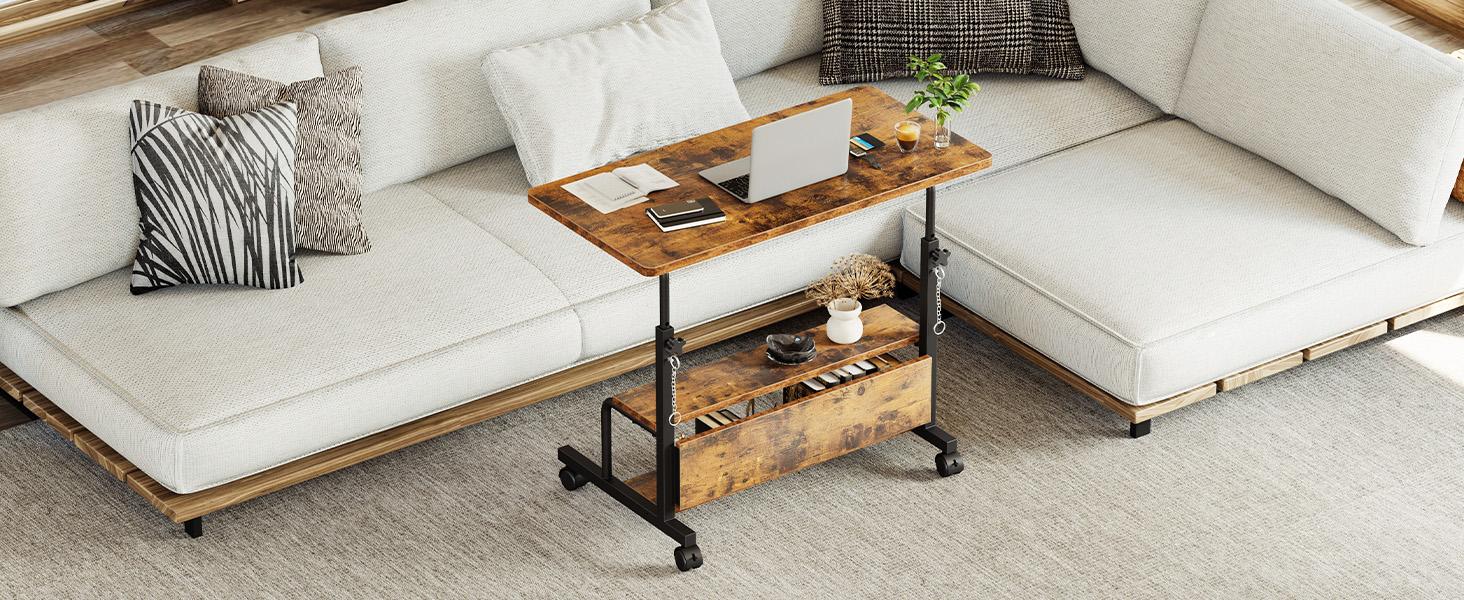 Laptop Desk Adjustable Desk Small Standing Desk Home Office Desks for Small Spaces Portable Desks Table for Bedrooms,Mobile Rolling Computer Work Desks on Wheels Laptop Desk Adjustable Desk Small Standing Desk Home Office Desks for Small Spaces Portable Desks Table for Bedrooms,Mobile Rolling Computer Work Desks on Wheels