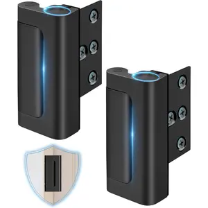 Door Reinforcement Lock for Front Door Child Proof Top Door Safety Latch Extra Flip Lock Withstand 800 Lbs High Home Security for Inward Swinging Doors Kids Safety Stop Entry