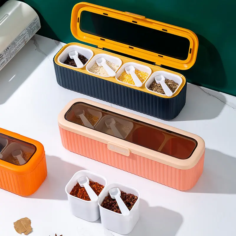 Household Moisture-proof With Lid Kitchen Spice Box