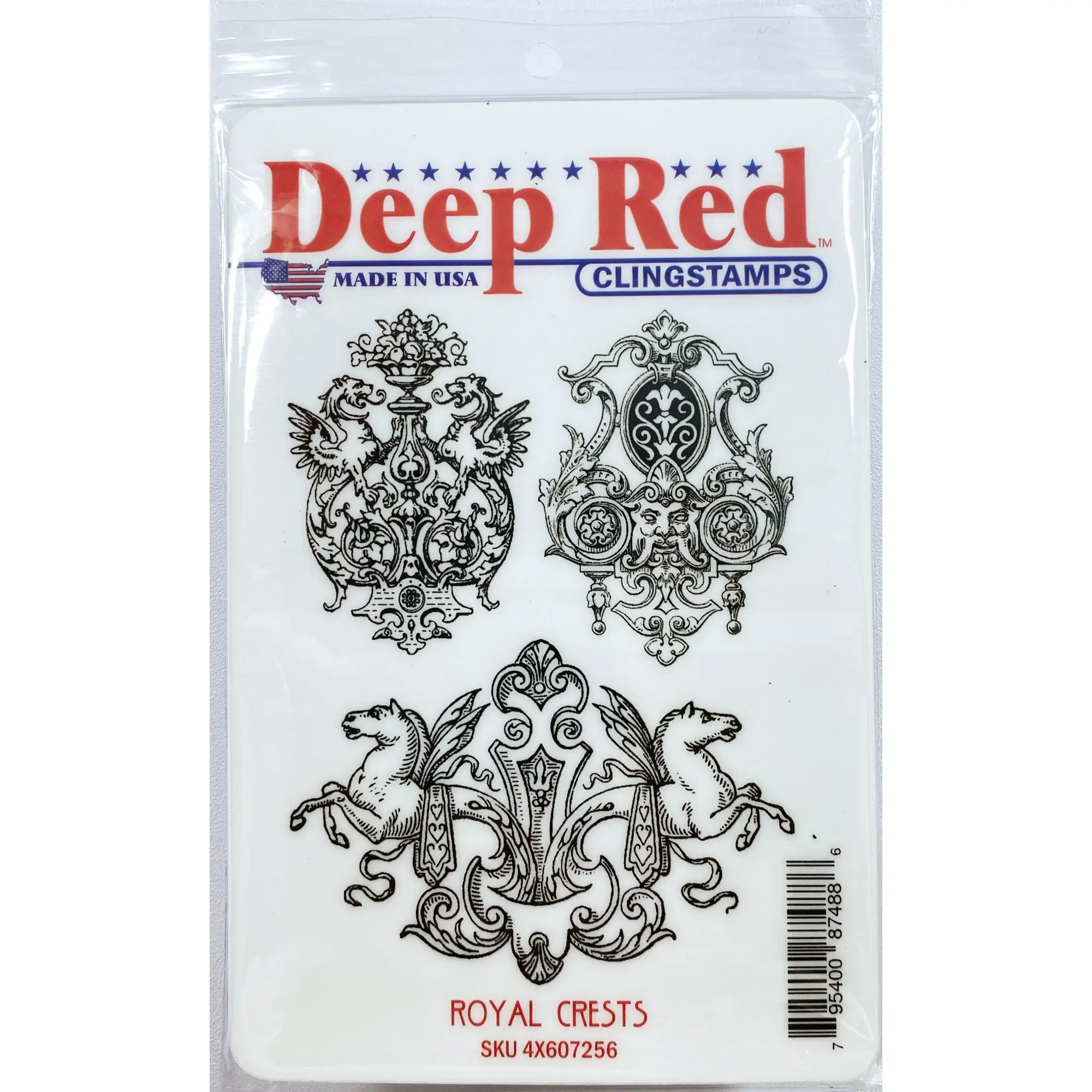 Royal Crests Rubber Cling Stamp Collection