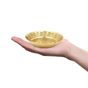 Brass Prasad Plate - Traditional crafted Nakshi Plate