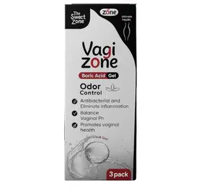 The Sweet Zone VagiZone 3 Dispensers Relief Care Gel - Gel for Odor Control, Antibacterial, and pH Balance - 3 Pack