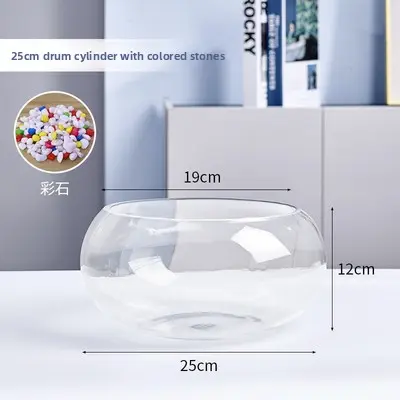 25 drum tanks come with colored stones + fish food