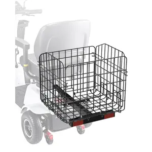 VEVOR Scooter Rear Basket, Folding Metal Wire Basket, Heavy Duty & Spacious Cargo Basket, Works with 1-inch Receiver, Compatible with Most Golden, Drive & Pride Mobility ScooterSummervibes