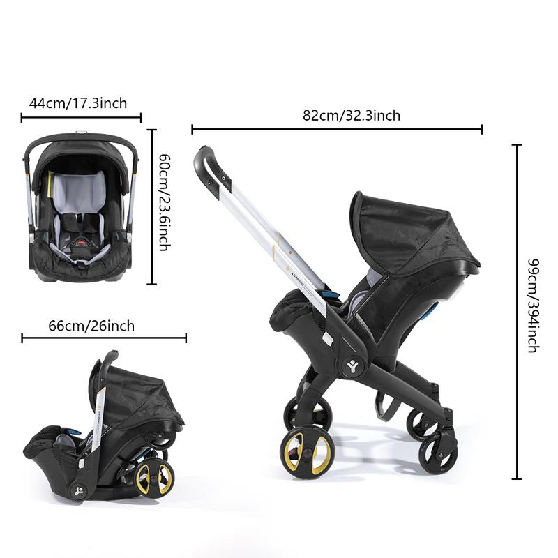 Baby stroller Multi-functional highlandscape Folding Stroller, Cotton Seat Cushion, the Push Rod can be Adjusted Up, Down, Forward And Backward,Shopping Mall Baby Stroller,High-Quality Travel Baby Stroller