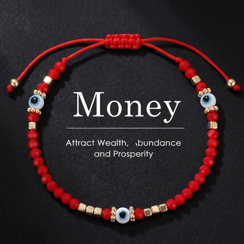 Exquisite Bohemian Beaded Bracelet - Blue Evil Eye Charm, Elegant blue friendship bracelet encouragement Gift for Friends and Family couple bracelet, Stackable Beaded Bracelet, Money Attraction Bracelet Party & daily wear banquet Crystal Bracelet summerwi
