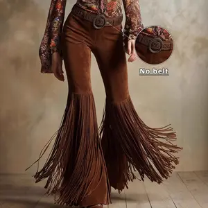 Women's Vintage Suede Fringe Pants