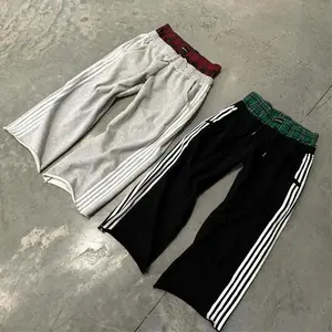 Y2K pants vintage Harajuku double Embroidered waist Sweatpants Men Wome Hip Hop Casual High waisted Wide Leg Pants Streetwear Menswear Trouser