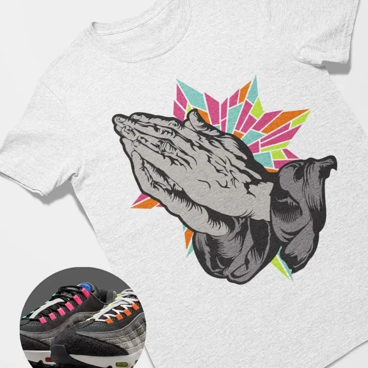 Blessed Air Max 95 Greedy Matching Sneaker Tee Shirt White