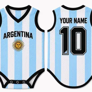 Argentina  Dog Soccer Jersey, Customizable Pet Football Shirt, Game Day Outfit