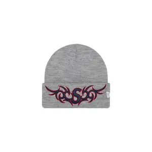 New Era® Tribal S Logo Beanie "FW25 - Heather Grey" SU26070