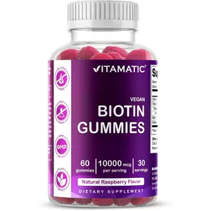 Biotin Gummies 10000mcg Vitamin B7 Supplement for Hair Growth Strong Nails and Radiant Skin Support Vegan Chewable Vitamins for Women and Men Hair Skin and Nails Daily Health Booster Blueberry Flavor 60 Count