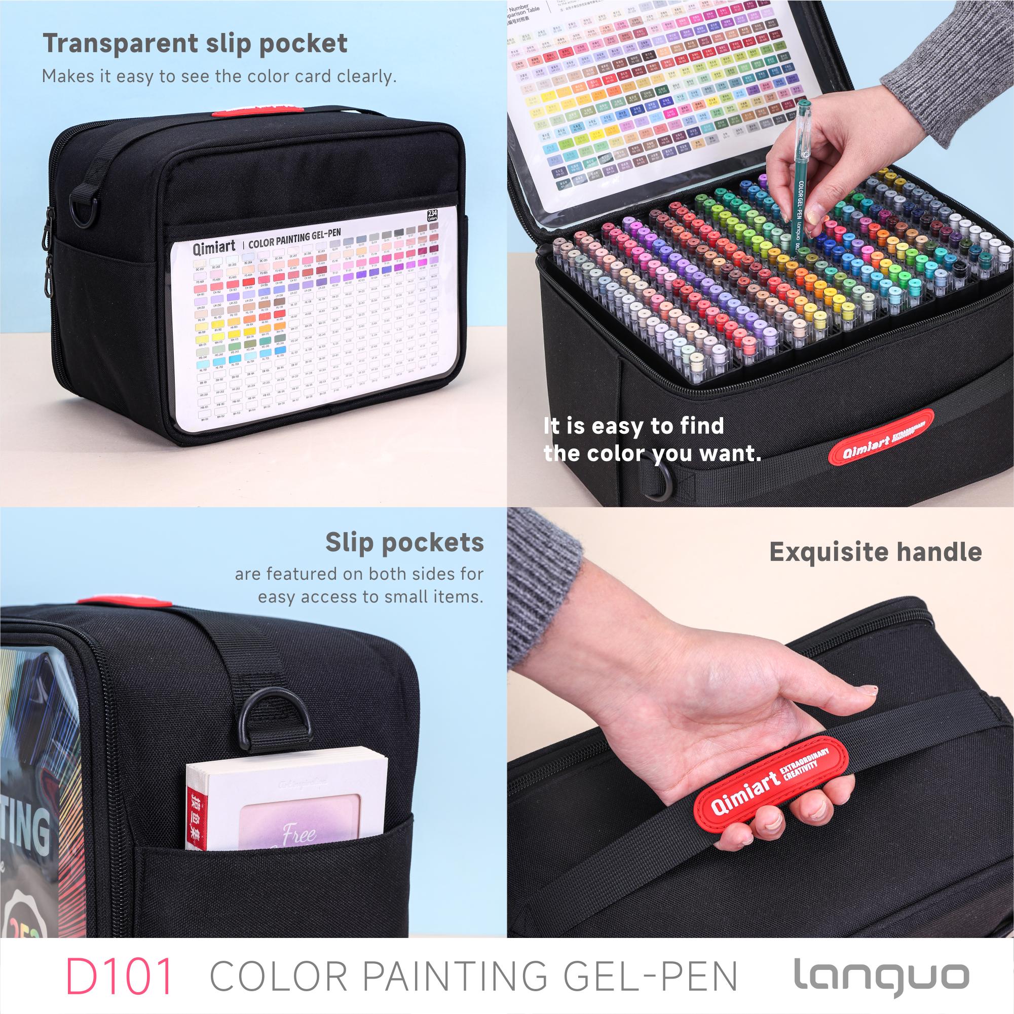 【BUY 1 GET FREE GIFT】languo 252 PCS Acrylic Gel Pens for Coloring art_set, 234-Colors Gel Colored Pens Set, Gel Pens for Adult Drawing Doodling Journaling, Art Supplies and DIY Crafts pen set artist painting office school student gift Retractable
