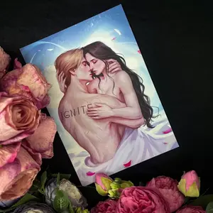 Shatter Me Aaron and Juliette Character Unframed Poster - Adult Fantasy Art Print - Romantic Bookish Illustration - Ignite Me Series Fan Gift Wall Decor