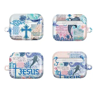 Jesus Shark AirPods Case – Christian Ocean Bible Verse Cover for AirPods Pro/Pro 2, AirPods 1/2/3/4 Case Faith Gift for Believers