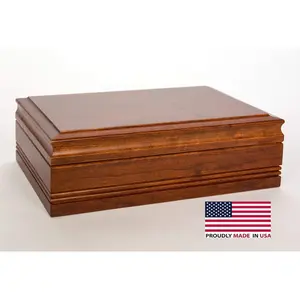 #H50C Amish Woodtop 50 Count Cigar Humidor, Made in USA