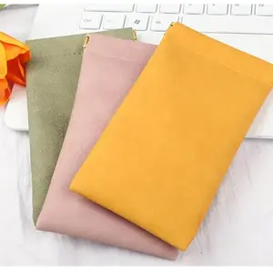 3PCS Leather Eyeglasses Cases PU Soft Sunglasses PouchSqueeze Top Portable Glasses Cases for Men Women Jewelry and Accessories Storage Box Makeup Bag