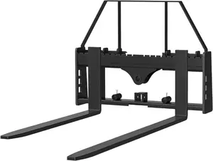 2500 lbs Heavy Duty Skid Steer Pallet Fork Attachment, 45" Pallet Fork Frame with 42" Fork Blades for Loaders Tractors, Quick Attach Pallet Forks Made of Alloy Steel