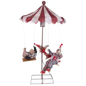 6FT Clown Go Round Animated Decoration