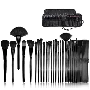 32-Piece Professional Makeup Brush Set with Case - High-Quality Synthetic Bristles for Flawless Application