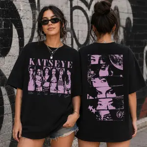 Vintage Girl Katseye Shirt Group Graphic Tee,Oversized Unisex Fan Gift, Concert Outfit For Her Him V1L
