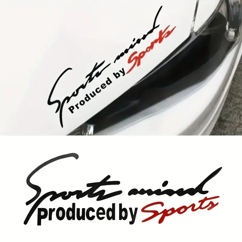 1PC Sport Mind Car Stickers, Car Decorative Sticker, Automotive Decals, Waterproof Self-adhesive Vinyl Decals for Auto Light Brow, Bonnet, Vehicle Personalisation Decoration, Vehicle Exterior Decoration, Automobile Decals