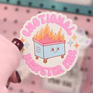 Emotional Dumpsterfire Waterproof Sticker