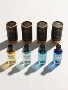 CHARM STAR Men's Fragrance Gift Set 4 x 1.7 fl oz | Fresh Woody Aquatic Spicy | Bergamot Ambroxan Cedar Amber | Long Lasting Men Perfume Gift