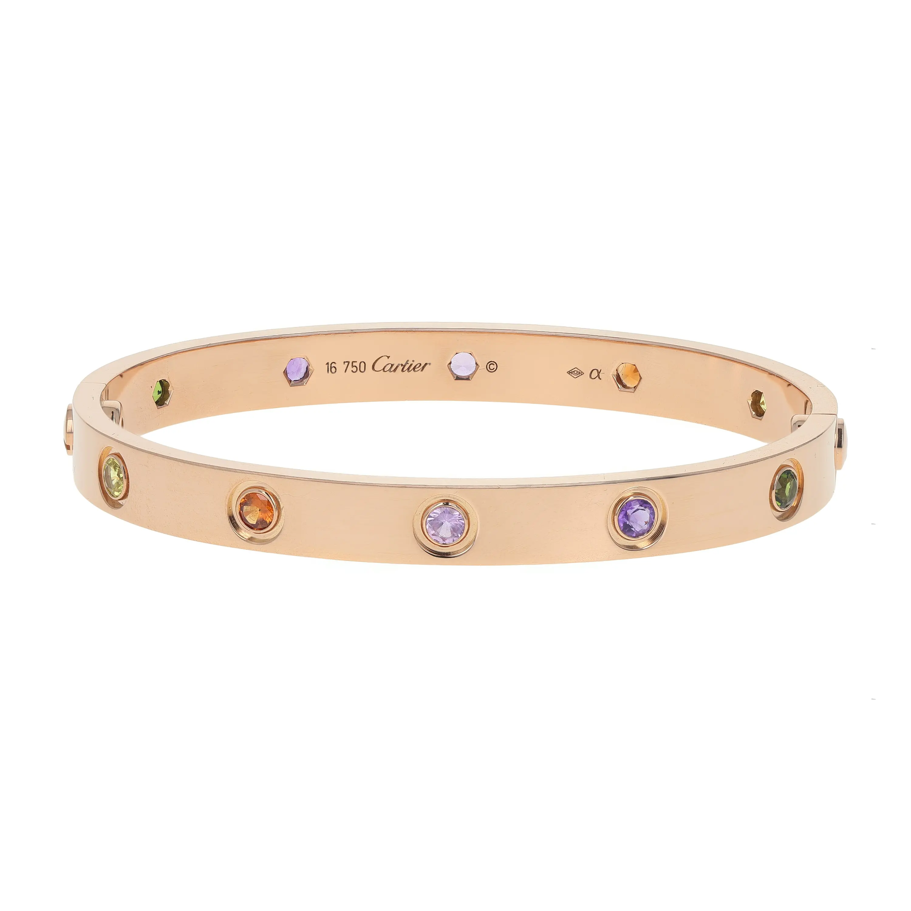 Pre-owned Cartier Bangle Bracelet Size 16