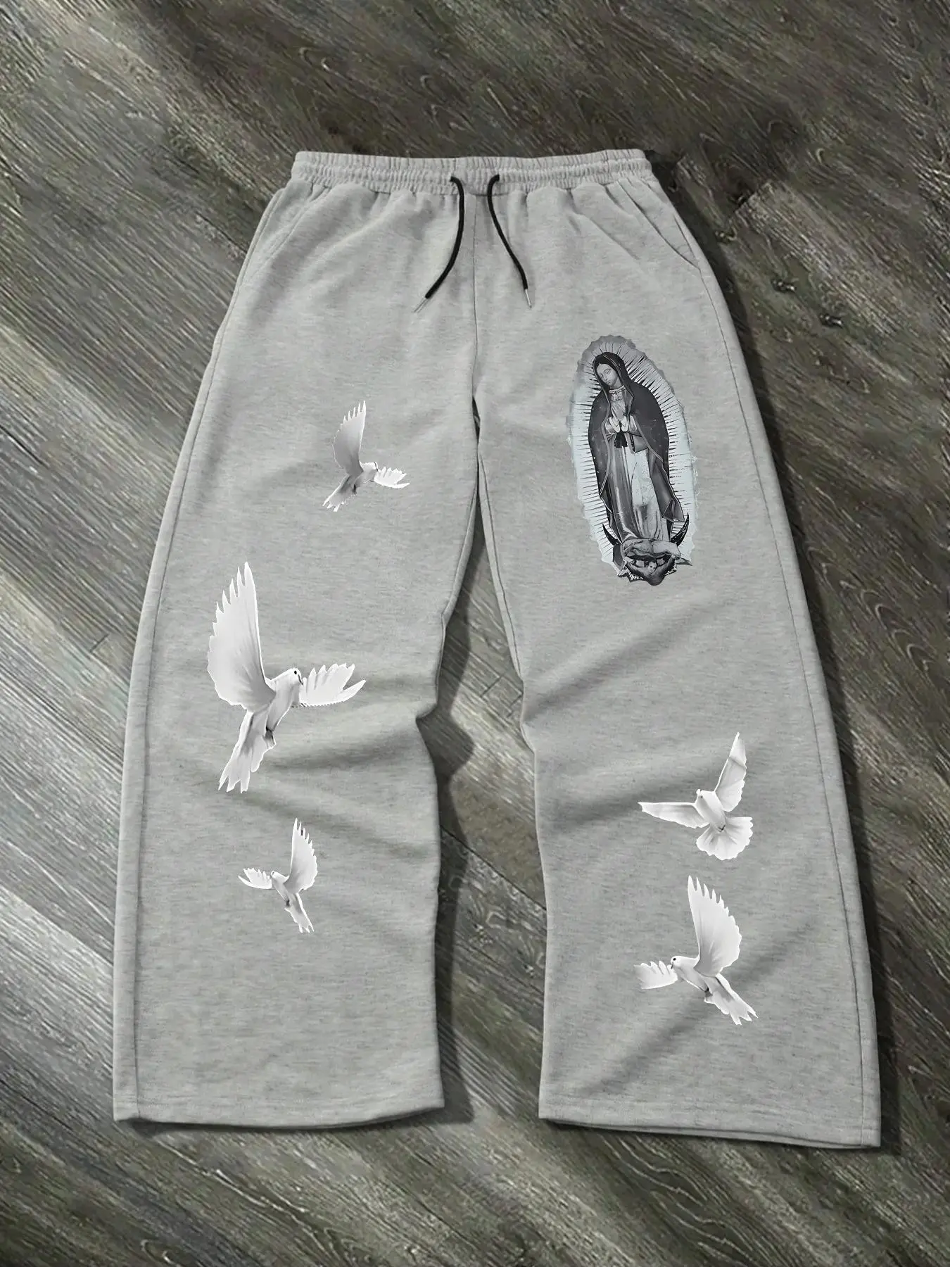 Men's Graphic Print Pocket Pants, Casual Fitted Trousers, Casual Comfy Pants for Daily Wear, Casual Streetwear Trousers, Fashion Men's Trousers for All Seasons