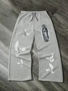 Men's Graphic Print Pocket Pants, Casual Comfy Pants for Daily Wear, Casual Streetwear Trousers, Fashion Men's Trousers for All Seasons