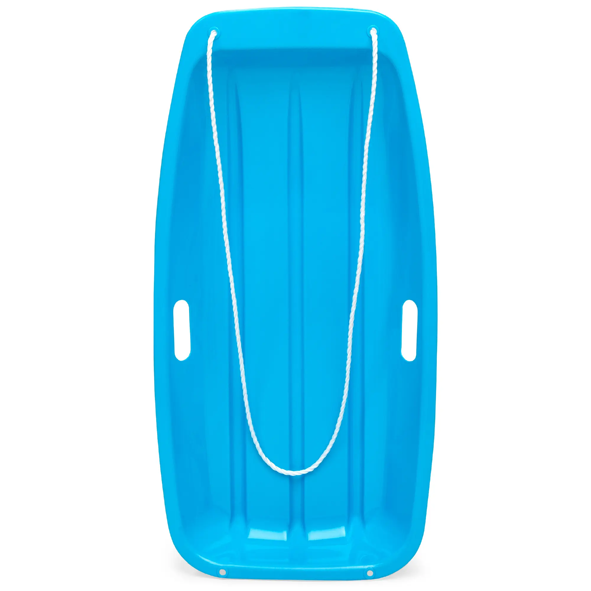 Best Choice Products 35in Kids Outdoor Plastic Sport Toboggan Winter Snow Sled Board w/ Pull Rope, 2 Handles