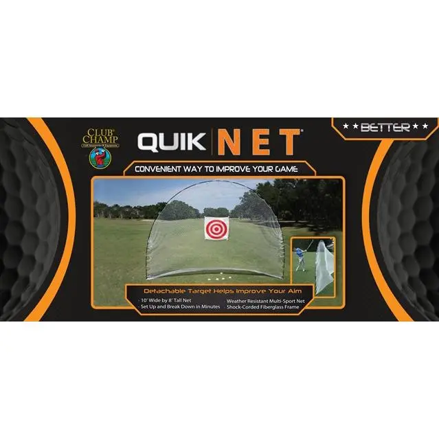 212 MAIN Club Champ 9624 Quick Net - Shock-Corded, Flexible Frame, Large Size 8x10 ft Outdoor Multi-Sports Net