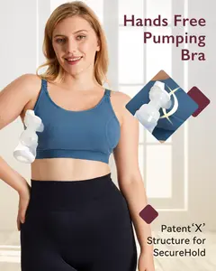 Momcozy Hands Free Nursing Bra, Adjustable Nursing Bra Comfortable 1 Pack HF008, YN08