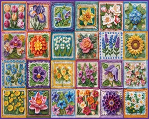 Flower Crochet (2048pz) - 1000 Piece Jigsaw Puzzle