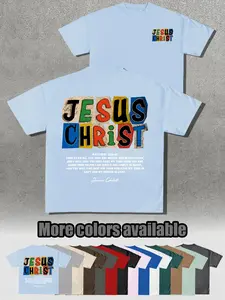 Vintage Patchwork Print T-Shirt, Unisex Short Sleeve Street Style, Loose Fit Casual Top, Multi-Color Available, Daily Wear