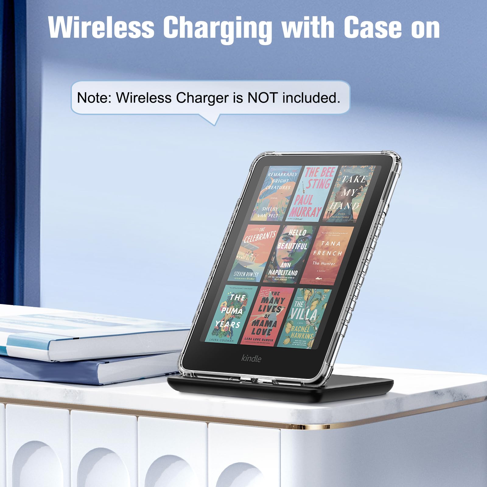 Fintie Transparent Clear Back Cover for Kindle Colorsoft/Kindle Paperwhite 7" 2024, Ultra Slim TPU Protective Case for Kindle Paperwhite 2024